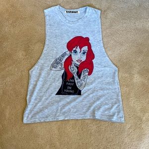 Ariel little mermaid edgy muscle tank